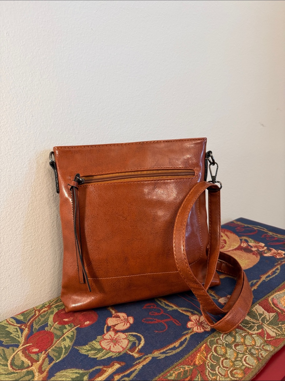 Russet Brown Crossbody Shoulder Bag